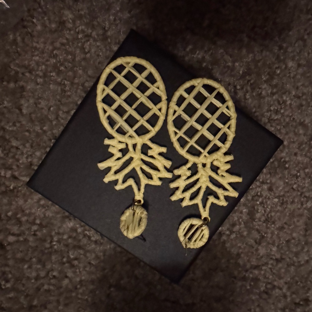 Yellow Pineapple Earrings